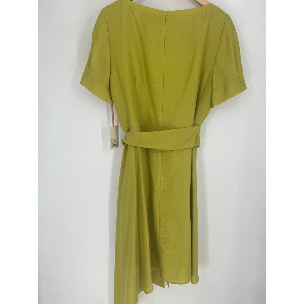 Alex Marie Dress Women’s 14 Chartreuse Waterfall Hem Midi Lightweight